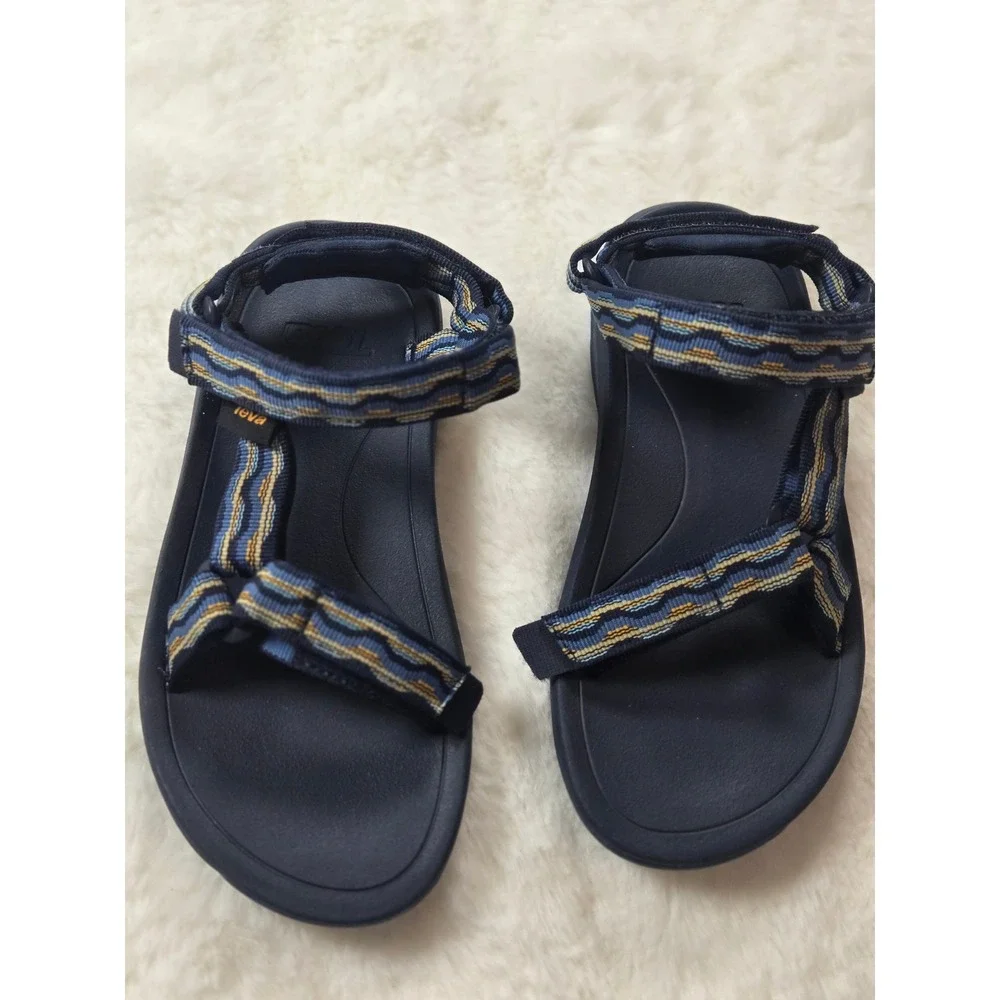 Teva Hurricane XLT2 Kids Sandals Navy Blue Multi Pattern 1019390C Size 2